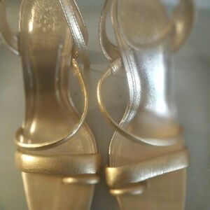 Elegant Gold Strappy Sandals